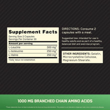 Cápsulas BCAA, 60 capsulas de 1,000mg, Optimum Nutrition
