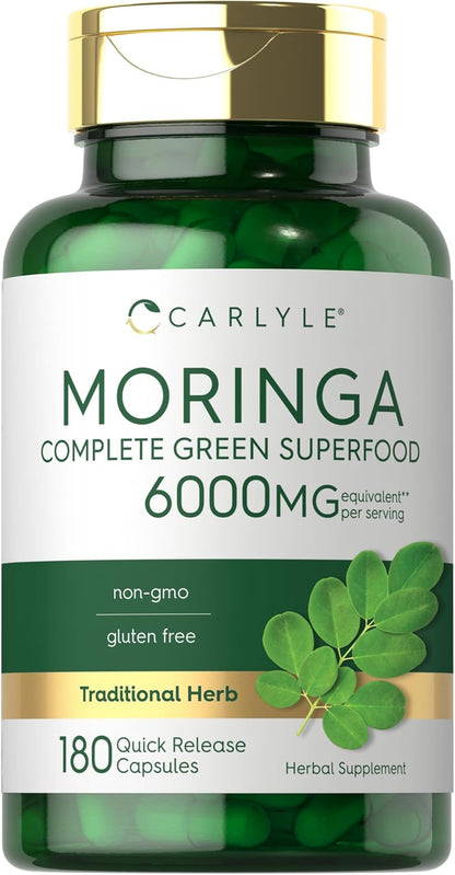 Carlyle, Capsulas de Moringa Oleifera, 180 Capsulas de 6000 mg