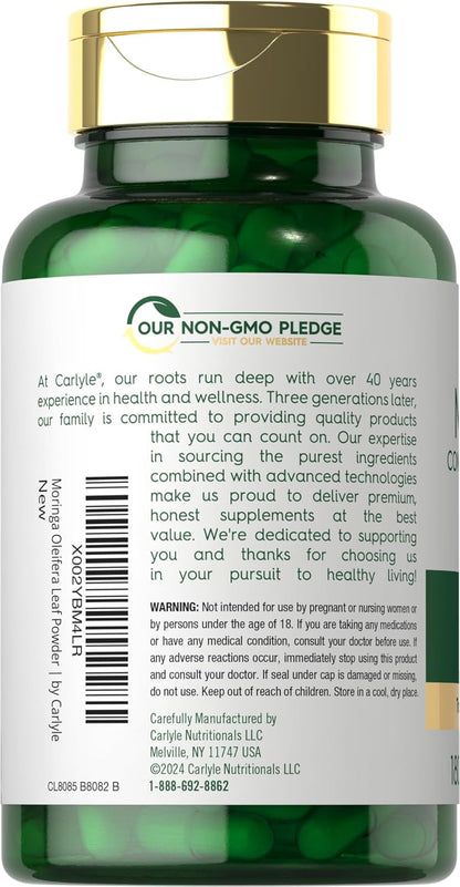 Carlyle, Capsulas de Moringa Oleifera, 180 Capsulas de 6000 mg