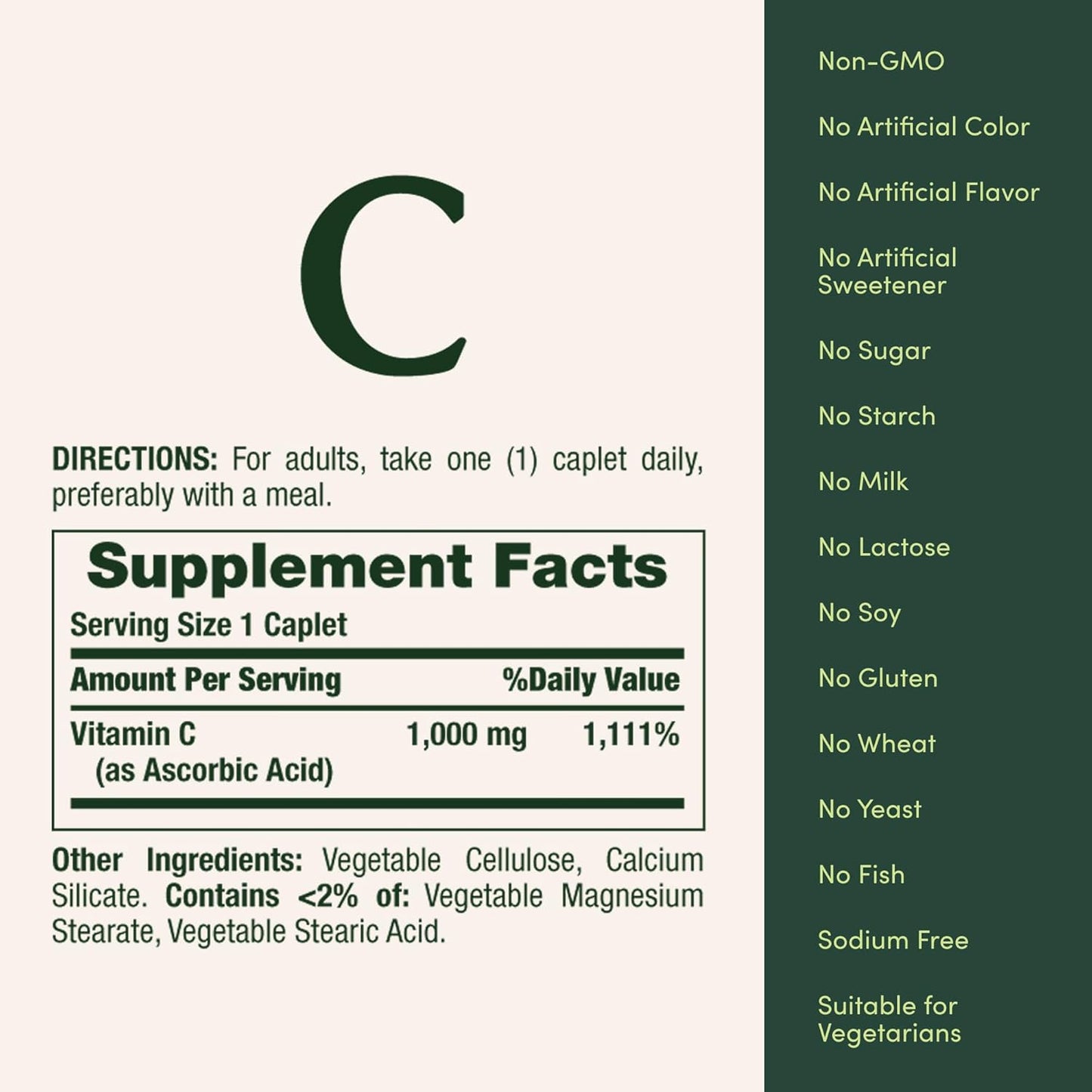 Vitamina c 100 | Tabletas de 1000 mg | Nature's Bounty