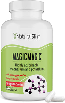 Naturalslim, Magicmag C, Contiene citrato de magnesio y citrato de potasio, 100 capsulas