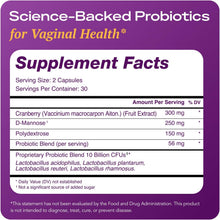 Probiotico femenino con Cranberry + D-Mannose | 60 Capsulas | Ayuda a equilibrar el pH vaginal | Intímate Rose
