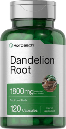 Raiz de Diente de león | 120 Capsulas de 1800 mg | Ideal para la salud del hígado y la retención de líquidos