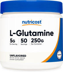 Nutricost, L-Glutamina en polvo, 8.8 Onzas, 50 Servicios