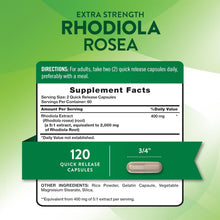Rhodiola Rosea Extra fuerte |120 capsulas de 2000 mg | Nature's Truth