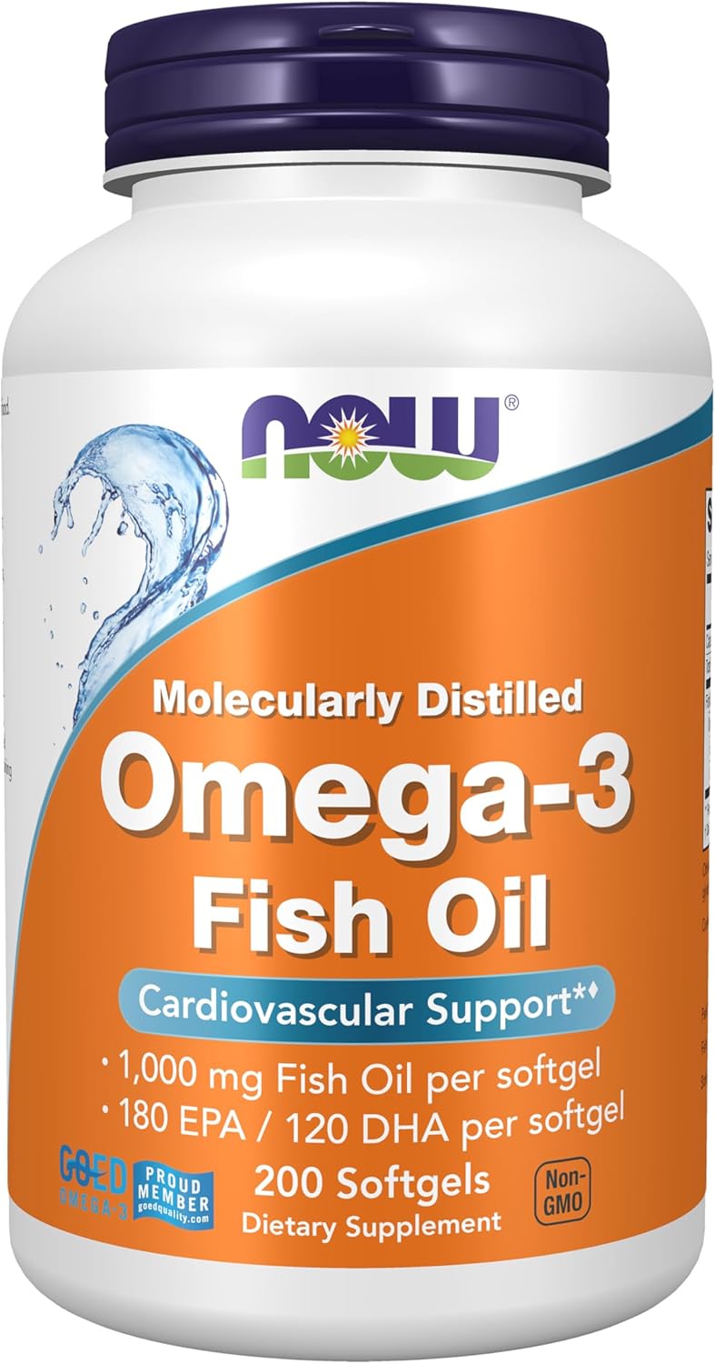 Omega-3 Fish Oil, 200 capsulas 1,000mg, NOW Foods