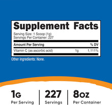 Vitamina C en polvo - 1G por porción - Nutricost