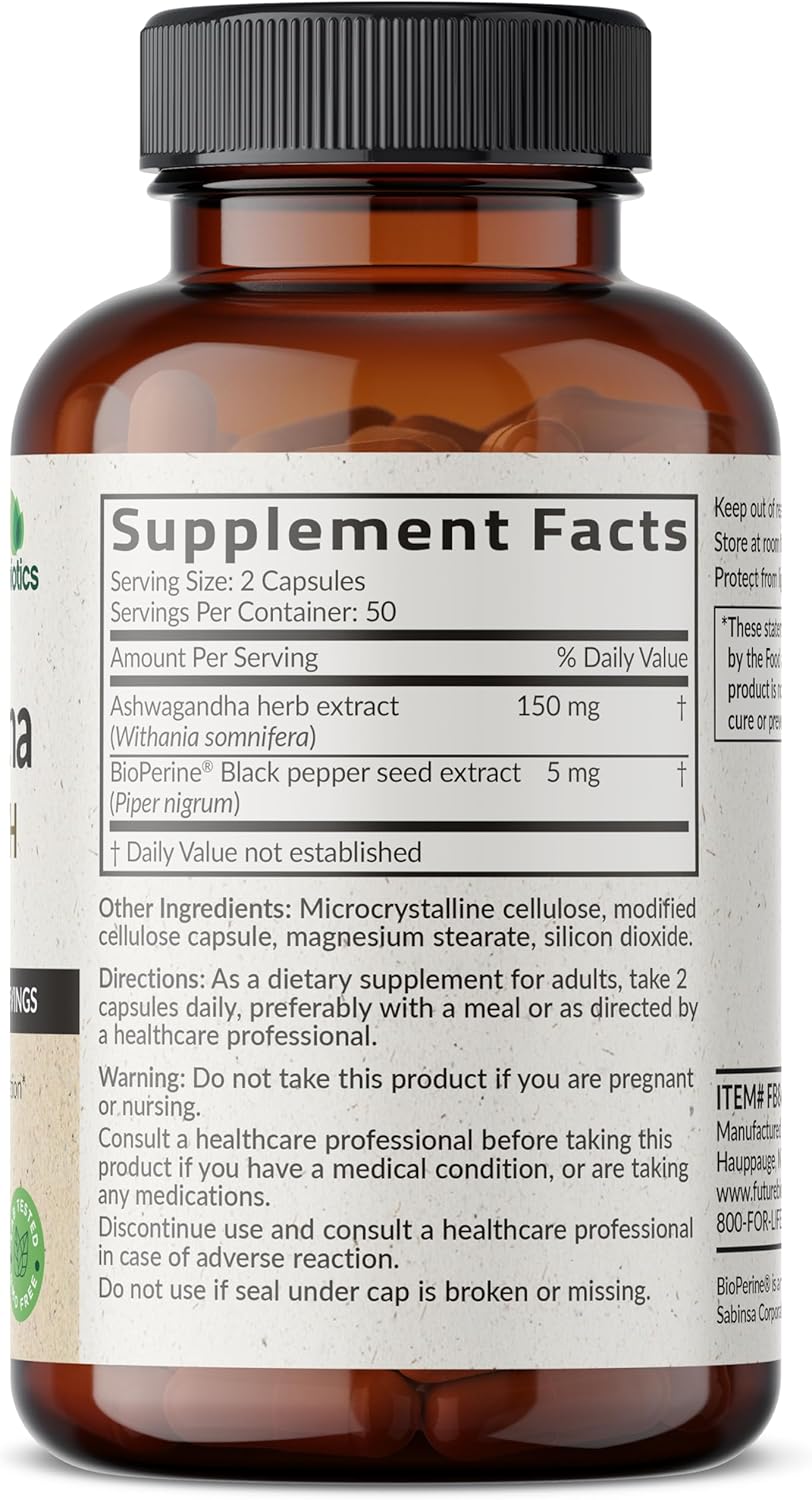 Futurebiotics, Ashwagandha Extra fuerte, 150mg, 100 Capsulas