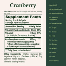 Nature's Bounty, Capsulas de Cranberry con Vitamina C, 120 Capsulas de 4200 mg