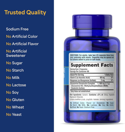 Puritan's Pride, Glucosamina condroitina complex, 120 capsulas