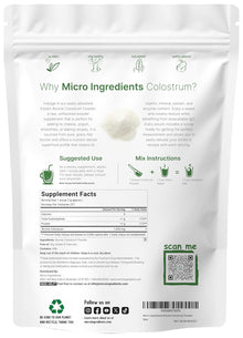 Micro Ingredients, Calostro bovino en polvo, 8 onzas, 227 servicios