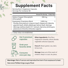 Micro Ingredients, Clorofila con perejil, moringa y espirulina, 240 Capsulas de 3000 mg