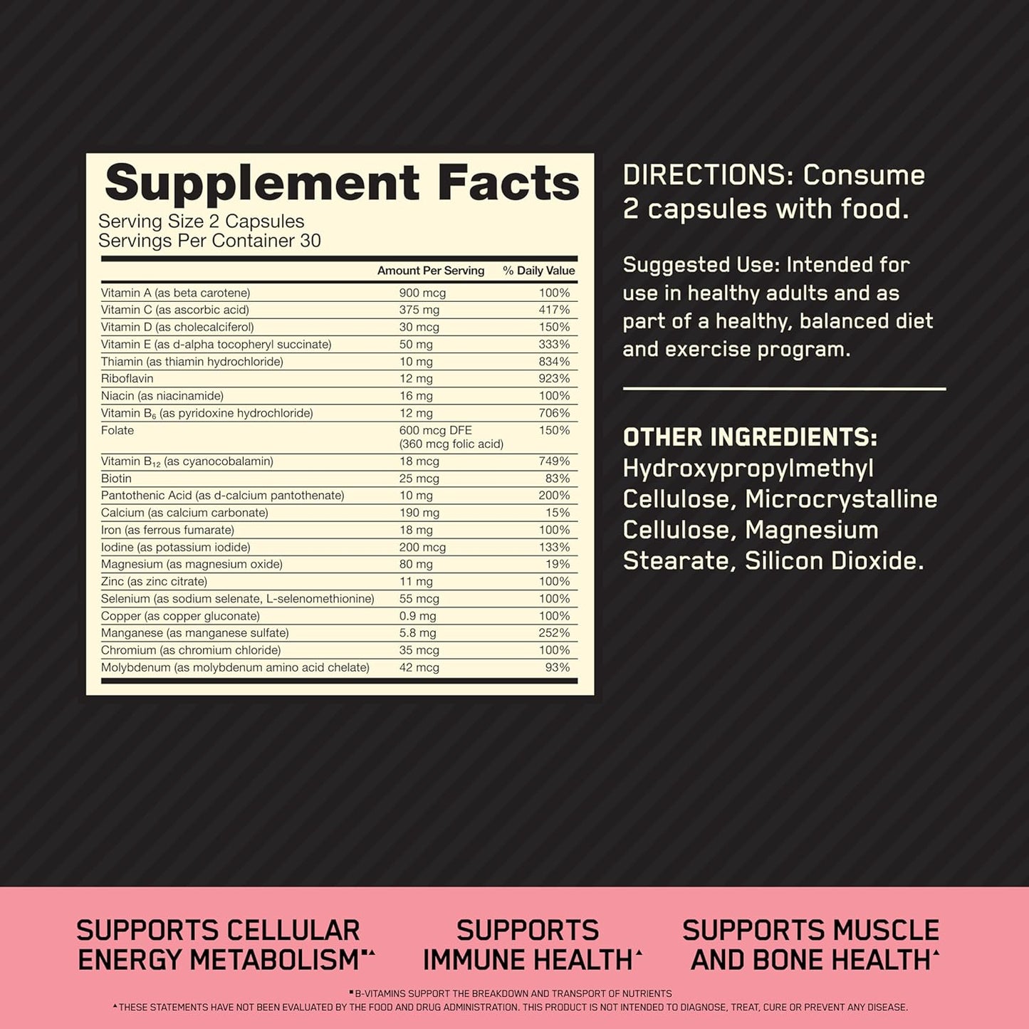Optimum Nutrition, Opti-Women, Multivitaminico para mujeres, 60 Capsulas