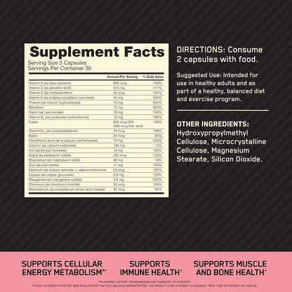 Optimum Nutrition, Opti-Women, Multivitaminico para mujeres, 60 Capsulas