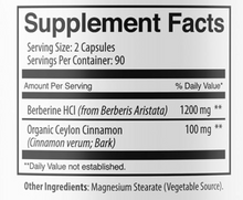 Berberina con canela de Ceilán, 1300mg por servicio, 60 Capsulas