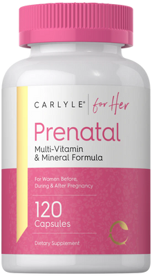 Carlyle, Prenatales con vitaminas y minerales, 120 Capsulas Para antes y después de salir embarazada