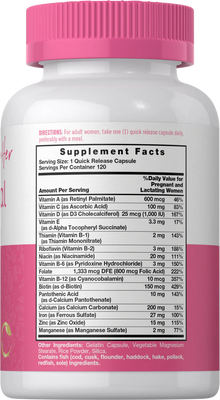 Carlyle, Prenatales con vitaminas y minerales, 120 Capsulas Para antes y después de salir embarazada